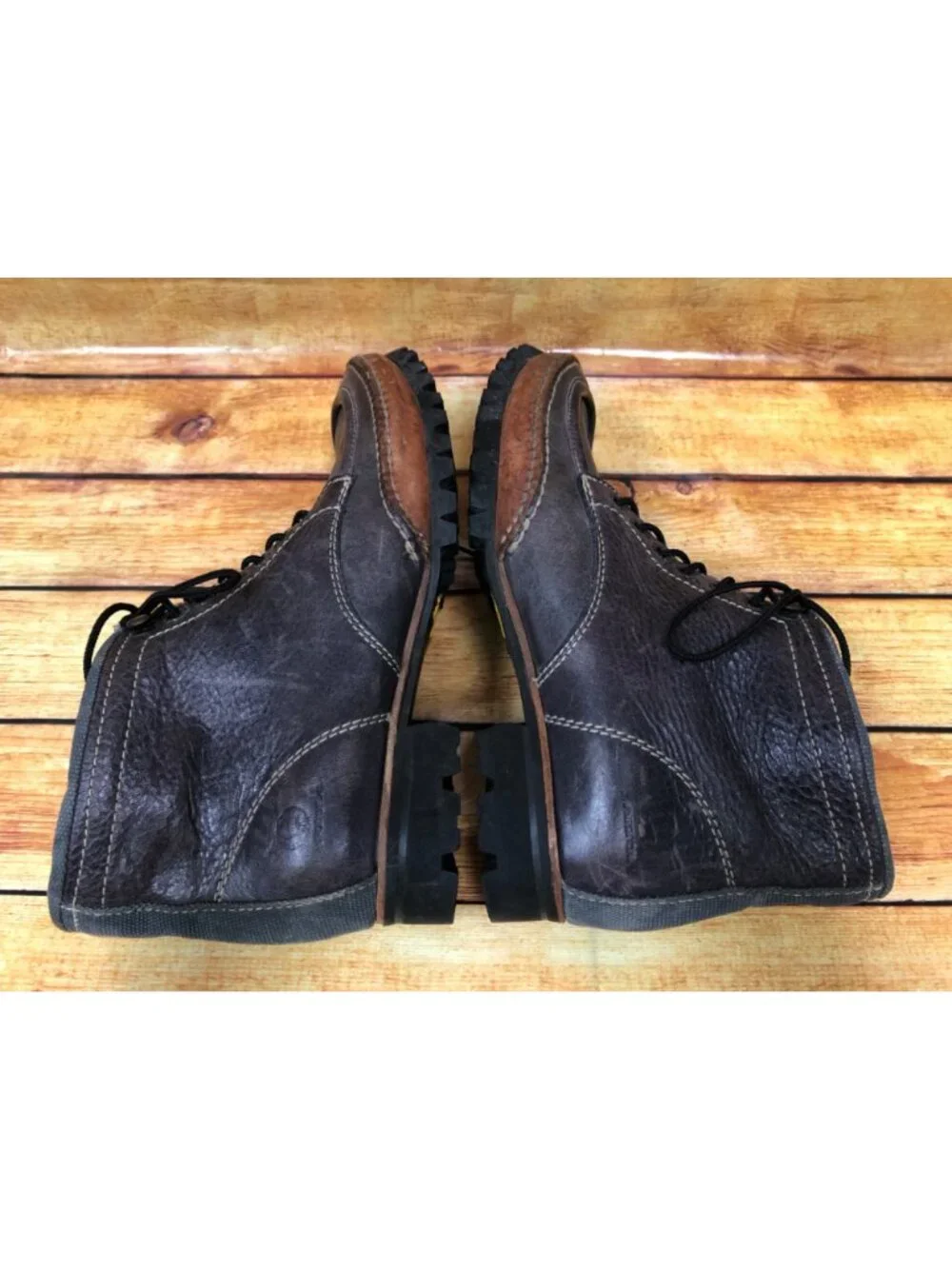 J Artola Mens 9 Brown Leather & Canvas Lace Up Chukka Boots